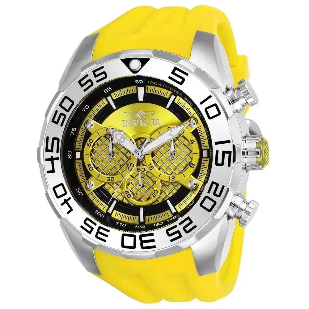 NWT Invicta 26298 Speedway | Multifunction | Yellow | Men's Watch